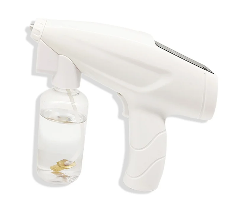 
Nano Blue LED Lights Disinfection Spray Gun Wireless Sanitizer Spray Gun Portable Auto Disinfection Misting Fogger Machine 