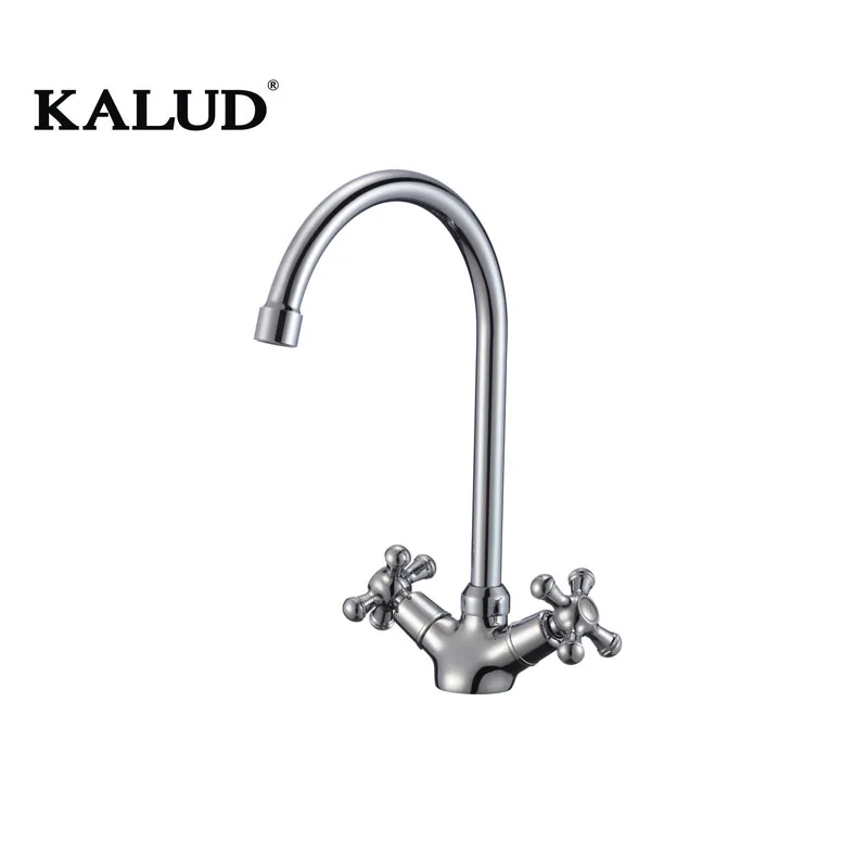 Kitchen Sink Mixer Faucet Zinc Double Handle Kitchen Tap