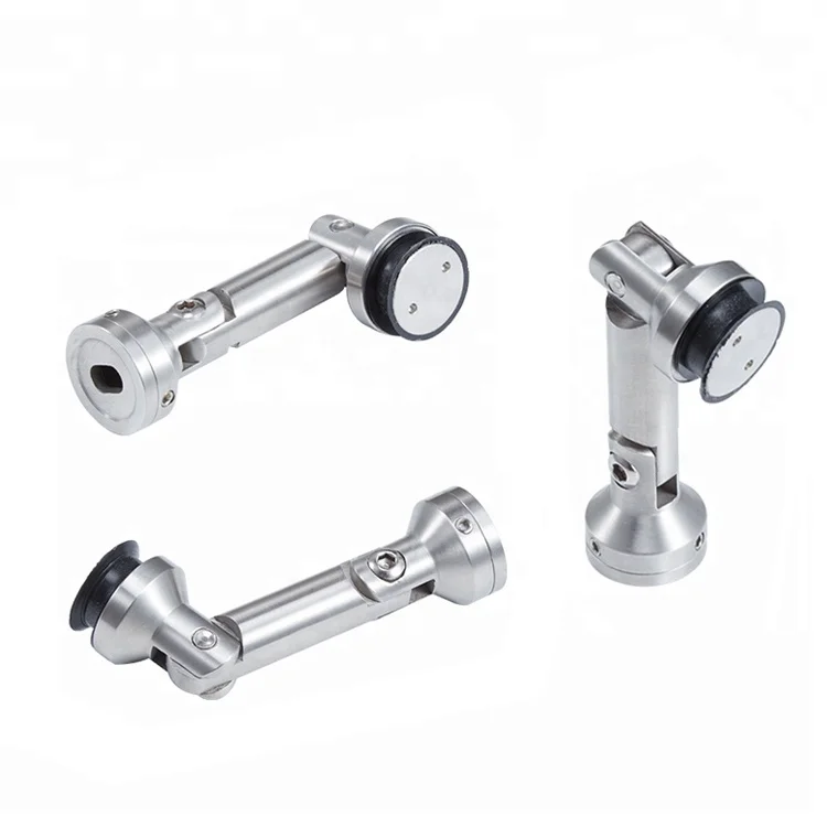 Single point fixing stainless steel glass connector for glass to wall fitting accessories