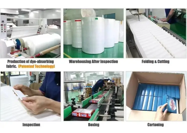 Excellent Design Stocked Color Grabber Sheet Low Foam Color Absorbing Sheets With Fresh Scent Color-Catching Sheets