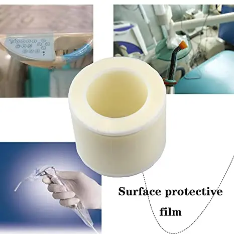 Barrier Film with Dispenser Box Blue Tape Disposable Protective PE Film Barrier for Dental Tattoo 4 x 6 inches 1200 Sheets