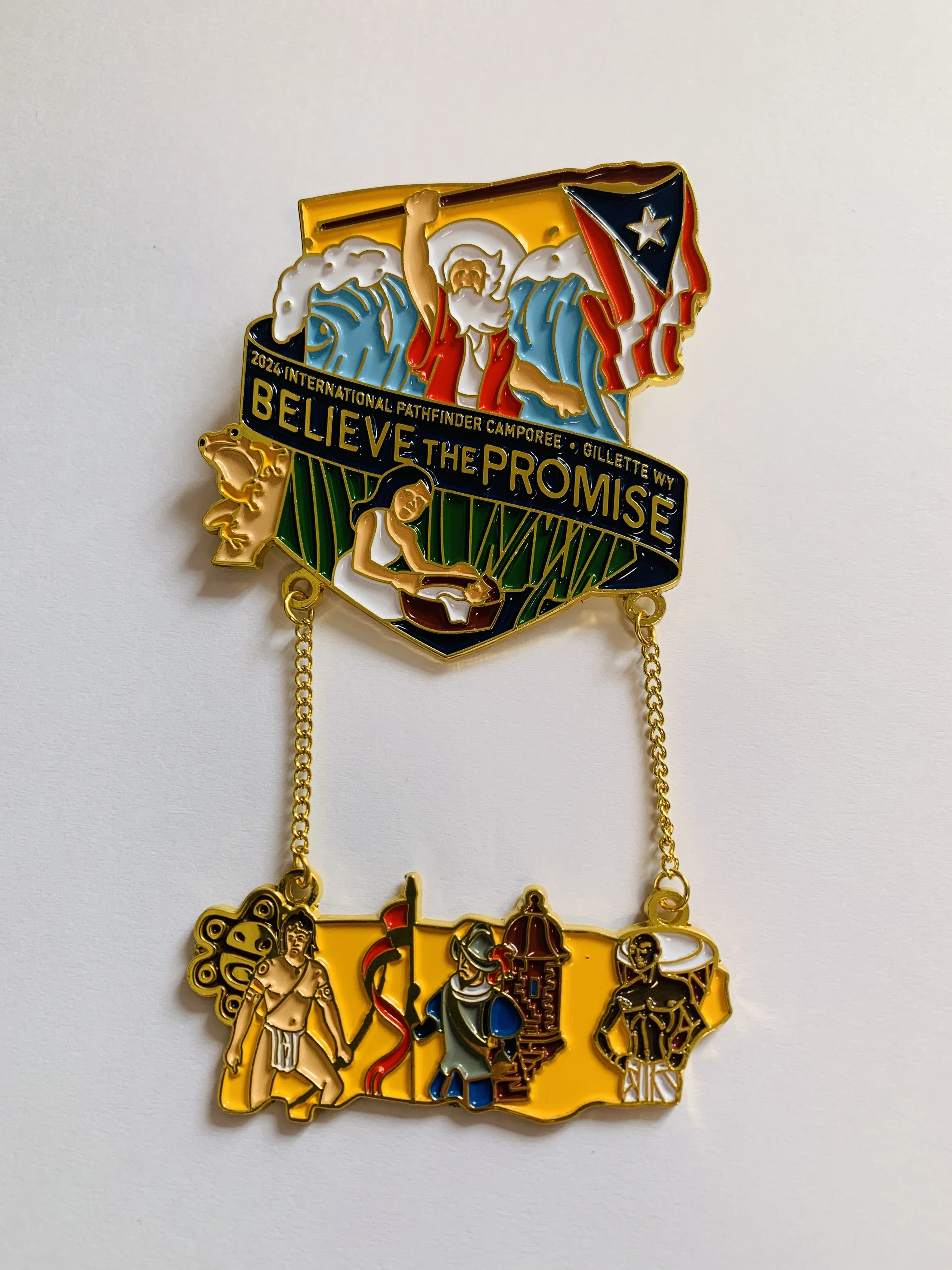 2024 International Pathfinder Camp Believe The Promise enamel pin