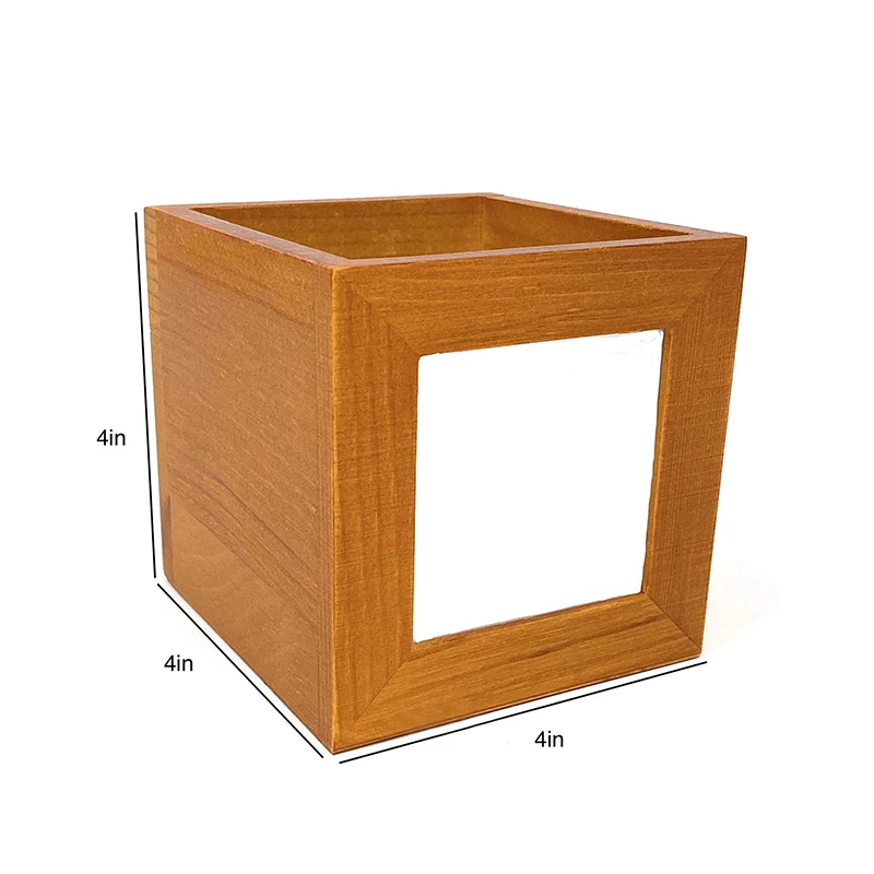 wholesale Photo Frame wood Pencil Cup children wooden pen holder stand Desktop Storage Pen Holder