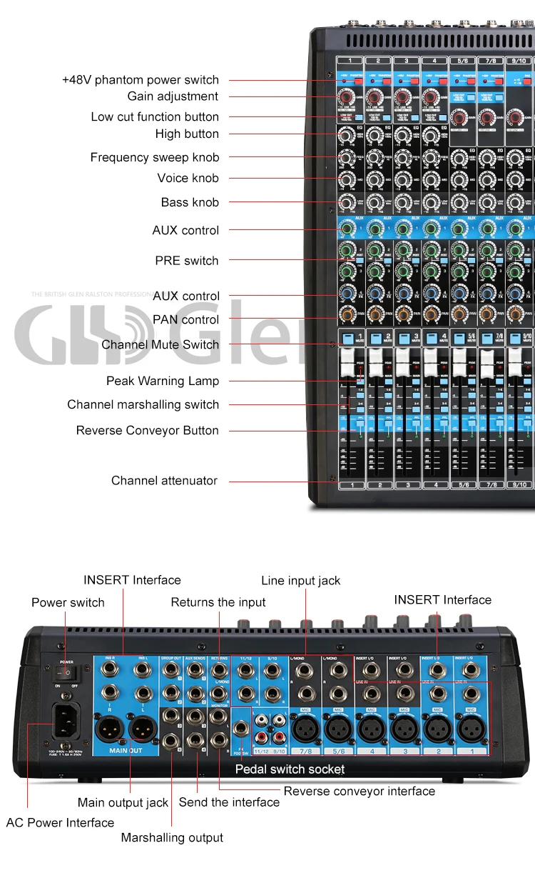 Glen Ralston Audio Mixer Digital Professional For Wholesales