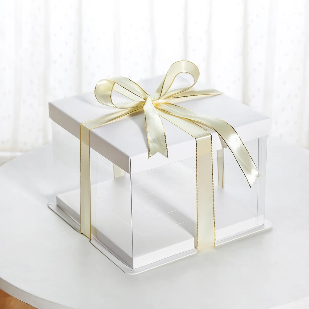 big square clear box transparent gift square plastic gift container for bento food cake mix order 10 pcs