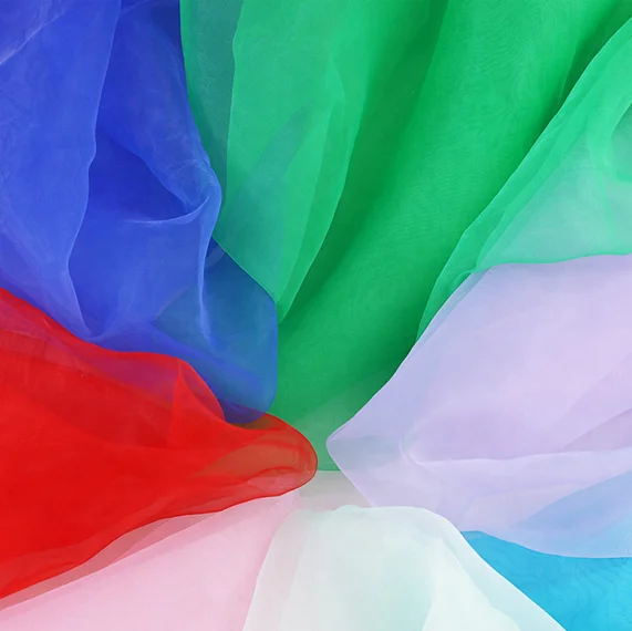 24 colors wholesale colorful Woven nylon organza fabric for dress