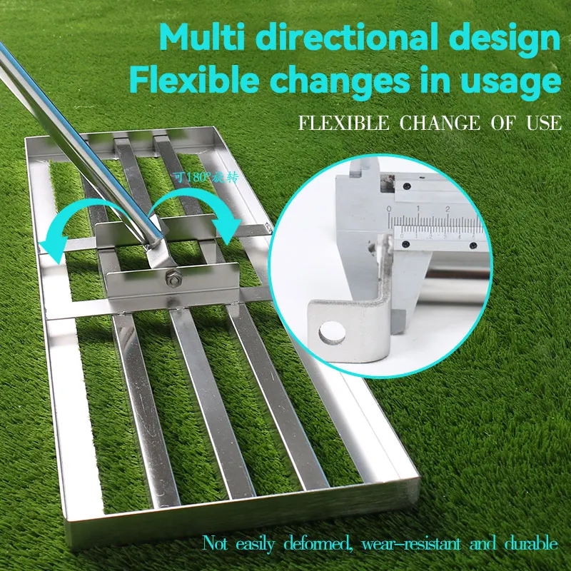 304 Stainless Steel Lawn Leveller for Grass, Organic Fertilizer, and Sand Spreading, Perfect for Garden and Yard Turf Leveling i