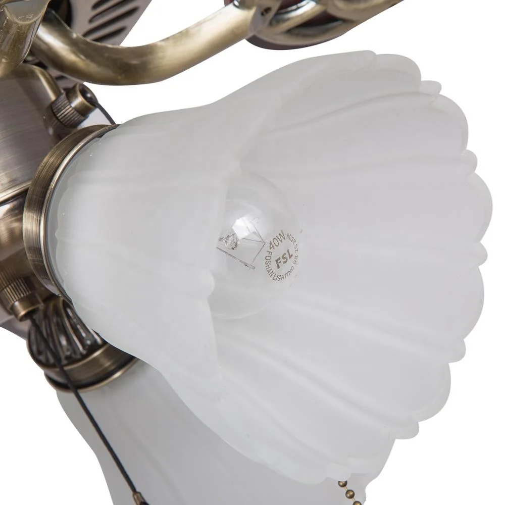 Custom logo ceiling fan with led light vintage ceiling fan