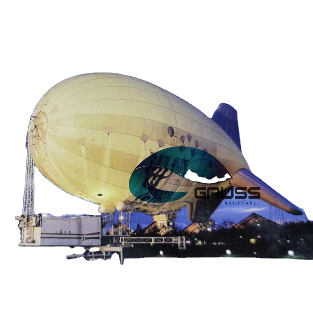32.5m long tethered surveillance aerostat airship for security defense in stock