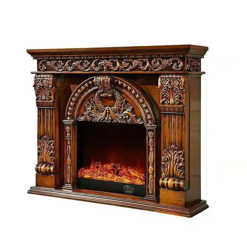 Cheap Modern White Wood Electric Fireplace For Home Decor