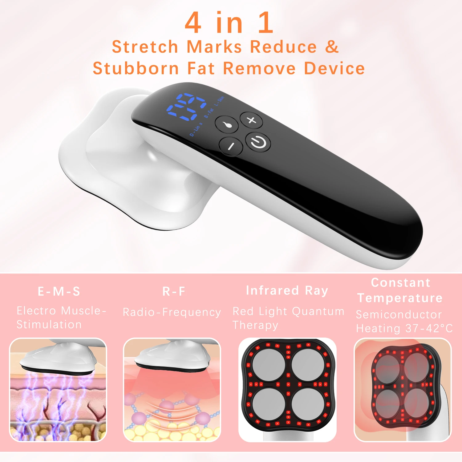 Body Shaping Machine Belly Arm Cellulite Stretch Mark Massager Tightening Device Portable Belly Fat Burning Device
