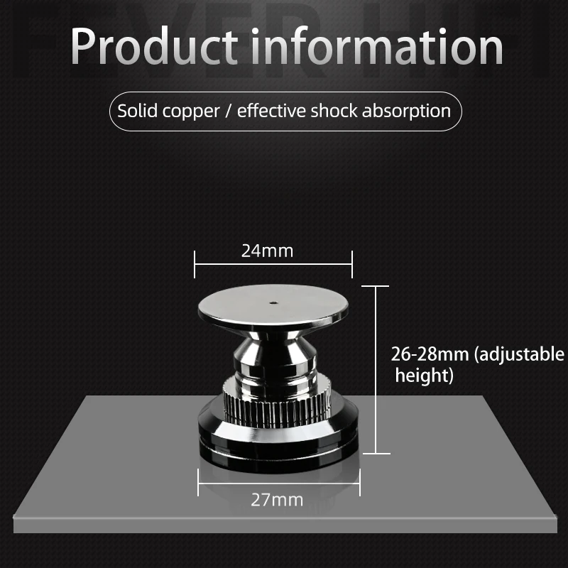 ATAUDIO Oem Odm Hot Selling Audio Solid Stainless Steel Rhodium Plated Speaker Spike Isolation Feet Cd Amplifier Stand