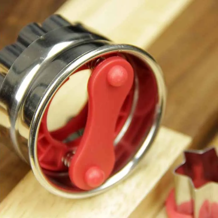 Mini Cookie Cutter Shapes Set -6 Small Molds to Cut Out Pastry Dough, Pie Crust & Fruit - Tiny Stainless Steel Metal