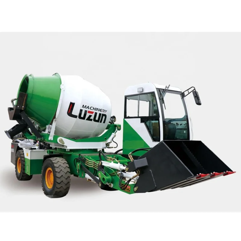LUZUN original factory sale small mobile 1M3 self loading concrete mixer truck
