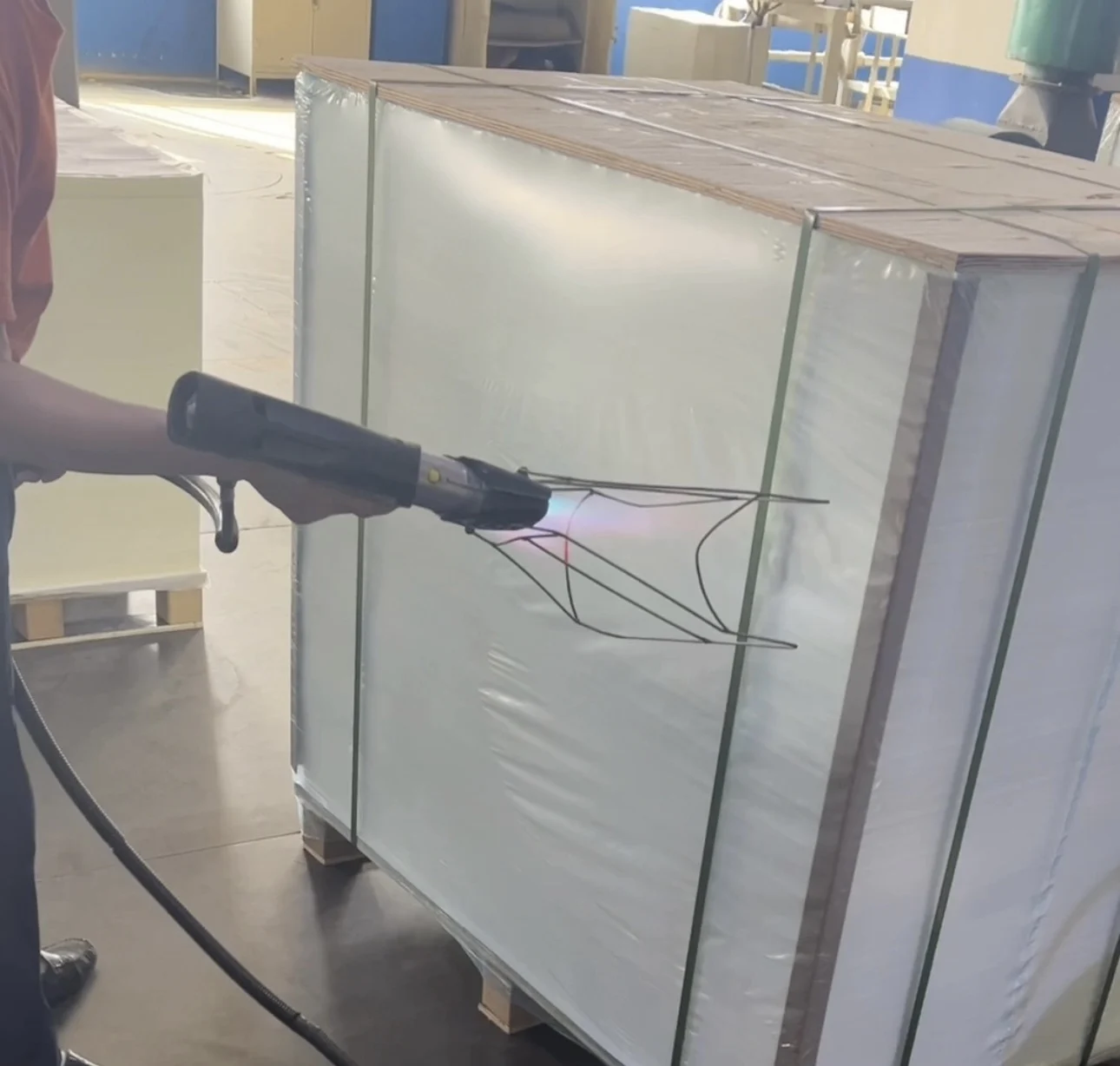 LDPE Hot selling Transparent heat shrinkable pallet bag Moisture Proof gusseted PE heat shrink hood film