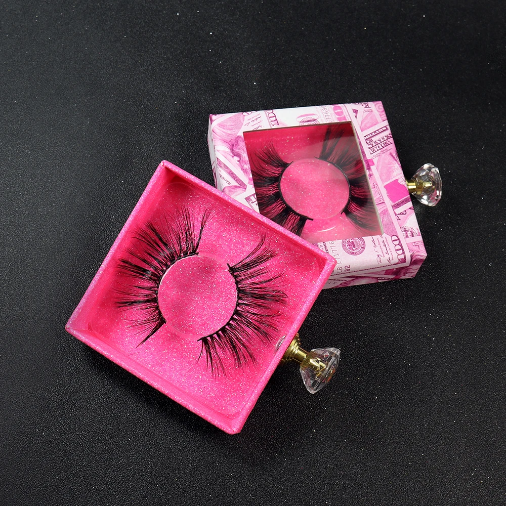 Customized Luxury Natural False Eyelashes 25Mm Thick Lashes Reusable