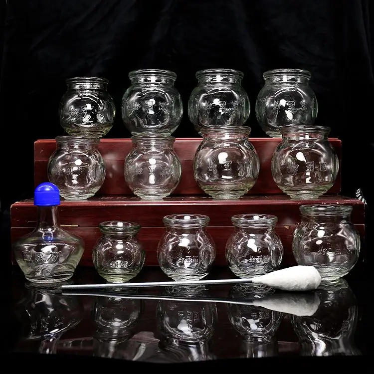 Massage Therapy Chinese Glass Cupping Jar glass cupping cup suction glass with single size package