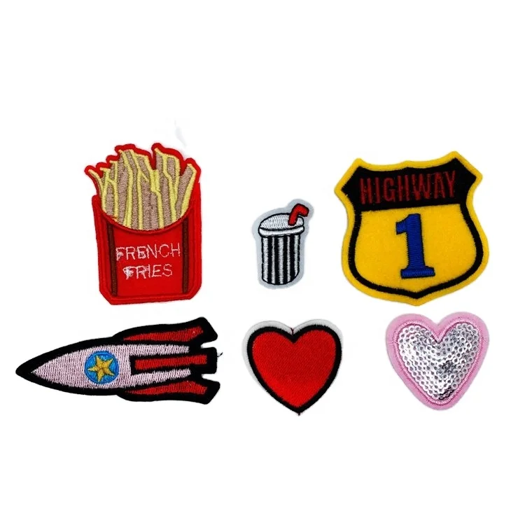 OEKO-TEX BSCI factory China wholesales  3D clothing accessories  iron on patches for kids embroidered patches iron on patches