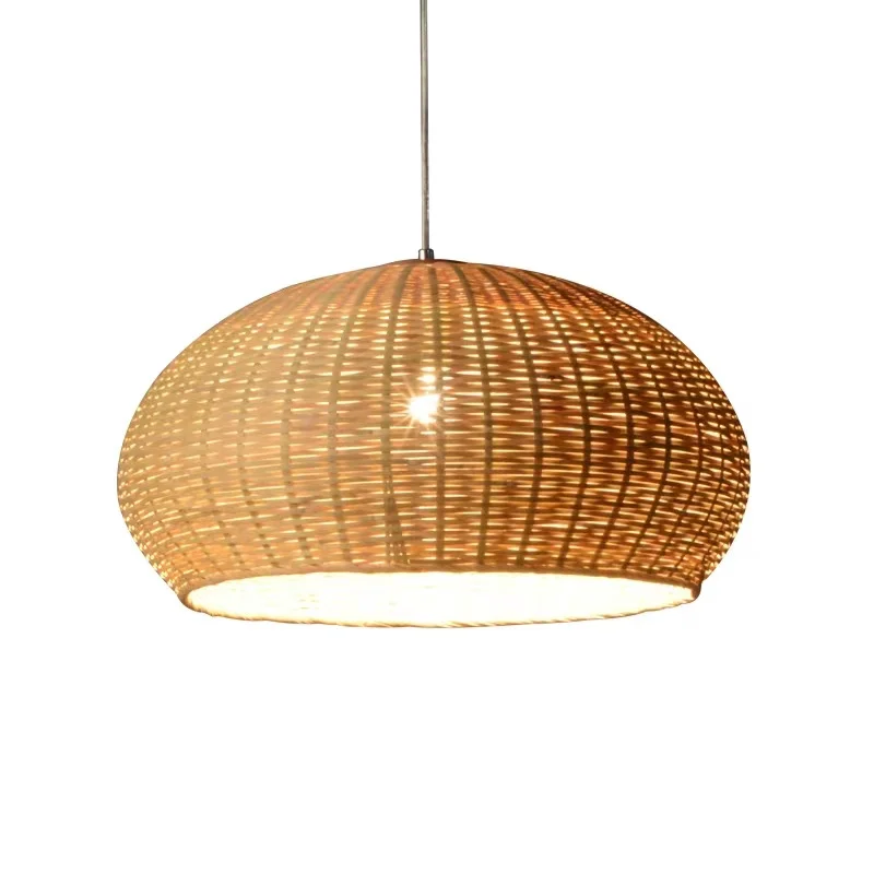 HITECDAD Rustic Style Lampshade Vintage Dining Room Decor Light  Restaurant Loft Bar Bedroom Lighting  rattan chandelier