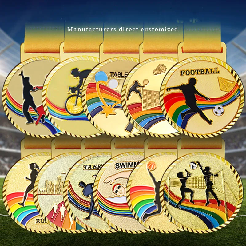 JinZun Factory Cheap Price ODM custom Metal gold Blank medal Souvenir basketball sports soccer medals