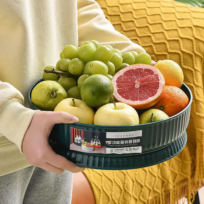 Rak Bumbu Dapur Multi-Fungsi Keukenrek Staand Cabinet Small Kitchen Essentials Bottle Spice Organizer Shelf Storage Rack Round