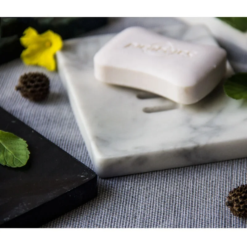 Natural marble soap dish hotel bathroom soap holder handmade bath accessories