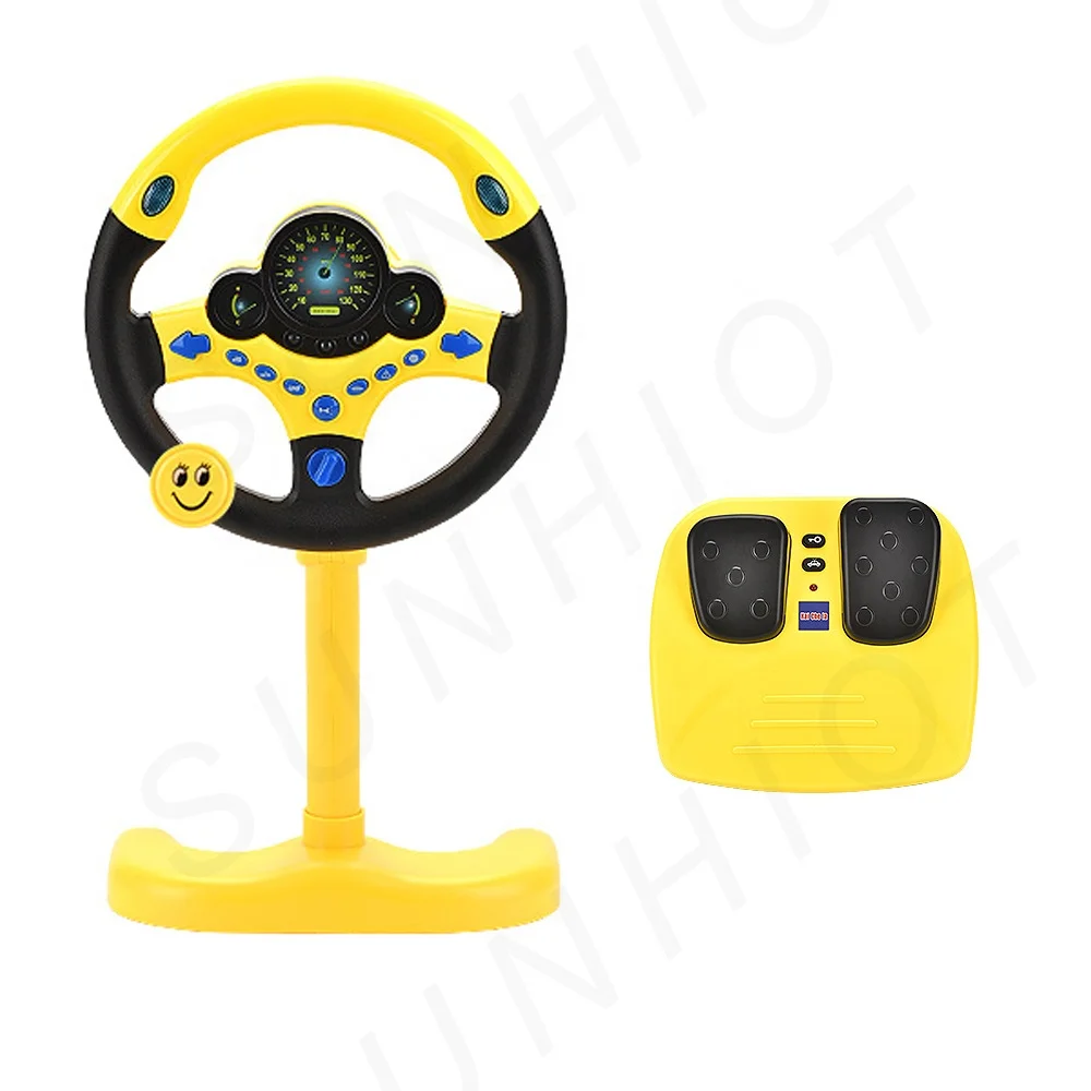 2024 New Kid Drive Game Toys Educational Learning Cartoon Music Birthday Holiday Gifts Simulation Steering Wheel For Children