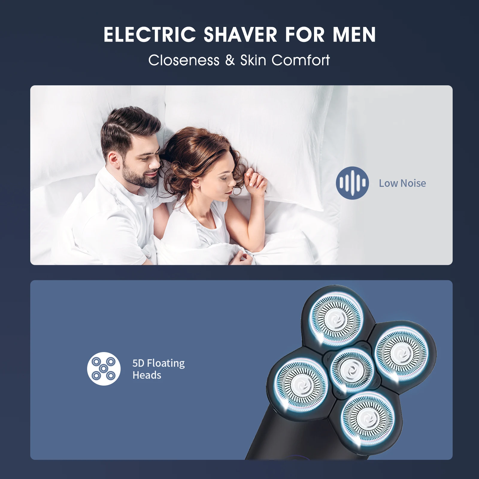 MR-115 5 in 1 multi function  Electric men shaver set bald shaver hair trimmer nose trimmer clean brush