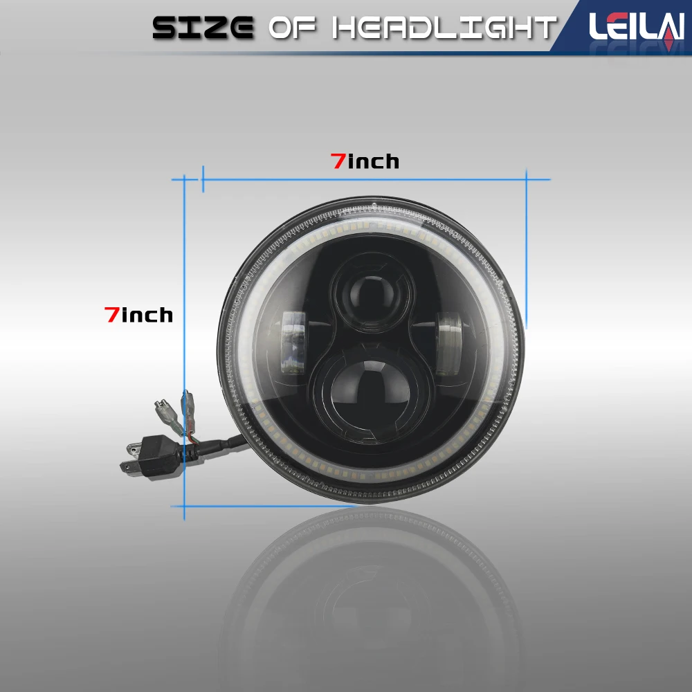 7 inch rgb headlight 12V 36V turn signal light high low beam lights 4x4 Work Light for tractor