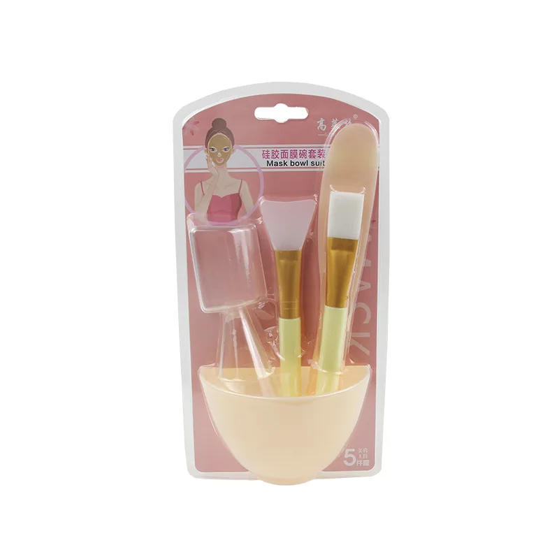 
Wholesale silicone mask bowl set beauty tools facial mask mixing bowl face mask mixing bowl with brush 