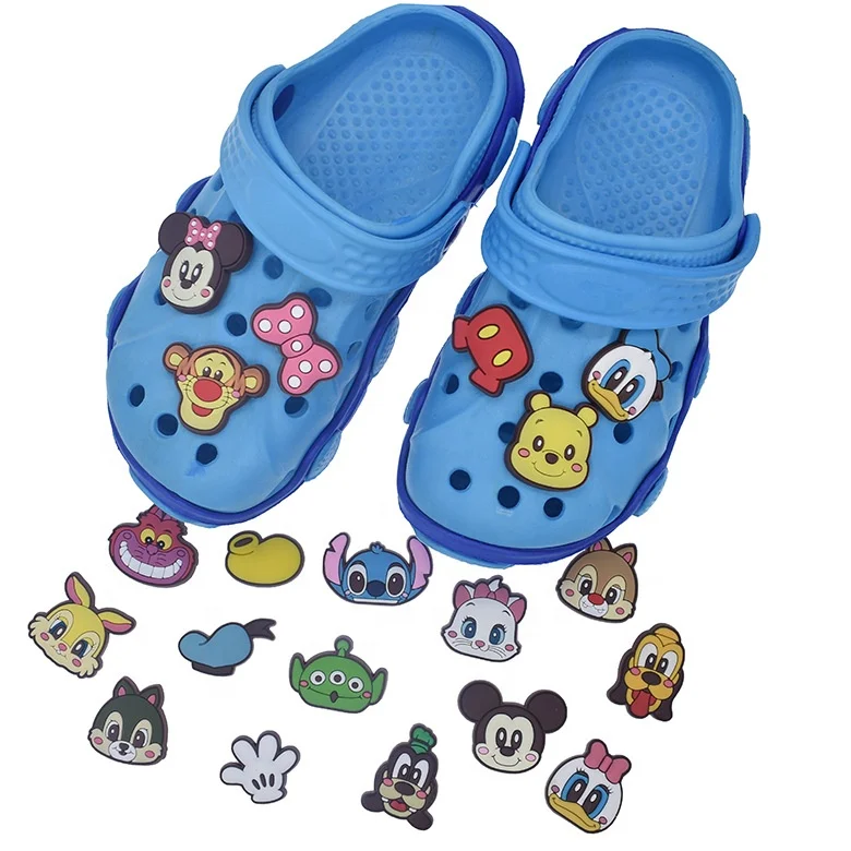 Hot pvc designer charms cartoon mickey PVC clog charms custom for clog sandals charms shoe decoration