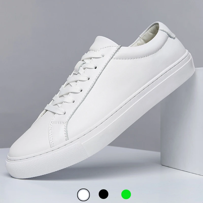 Outdoor Walking Style Shoes Custom Sneakers White Microfiber Leather OEM Shoes for Men Footwear Manufacturer