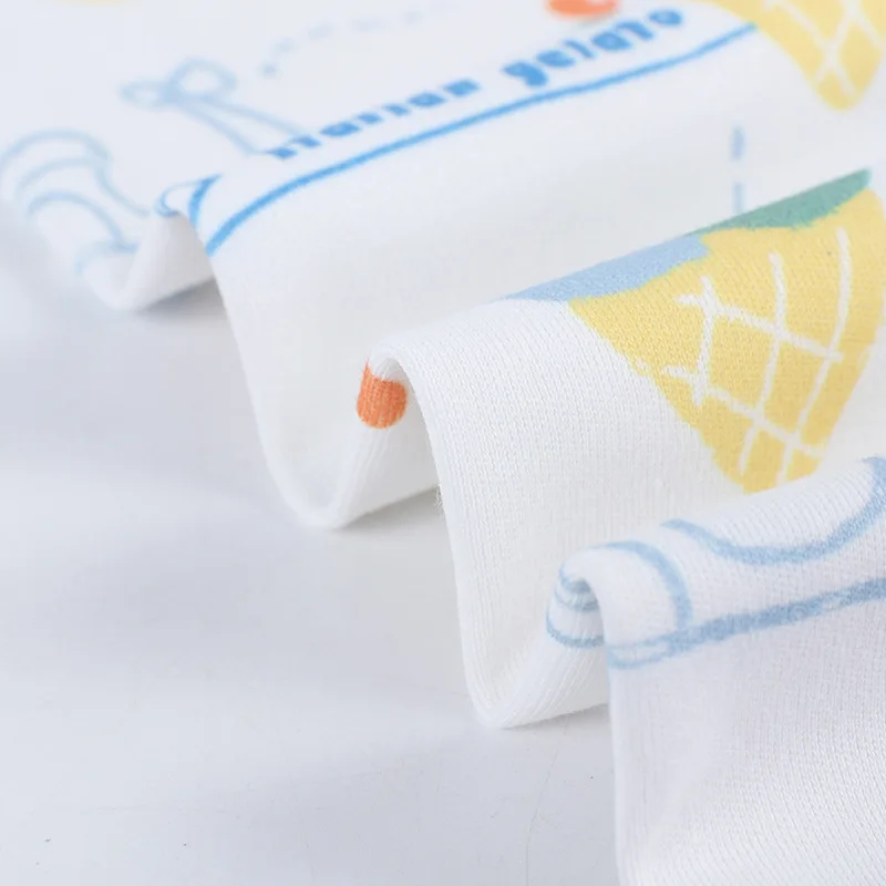 Organic Cotton Cartoon Animal Design Tissue 100% Cotton Knit Fabric Washable Cotton Printed Fabric for Children