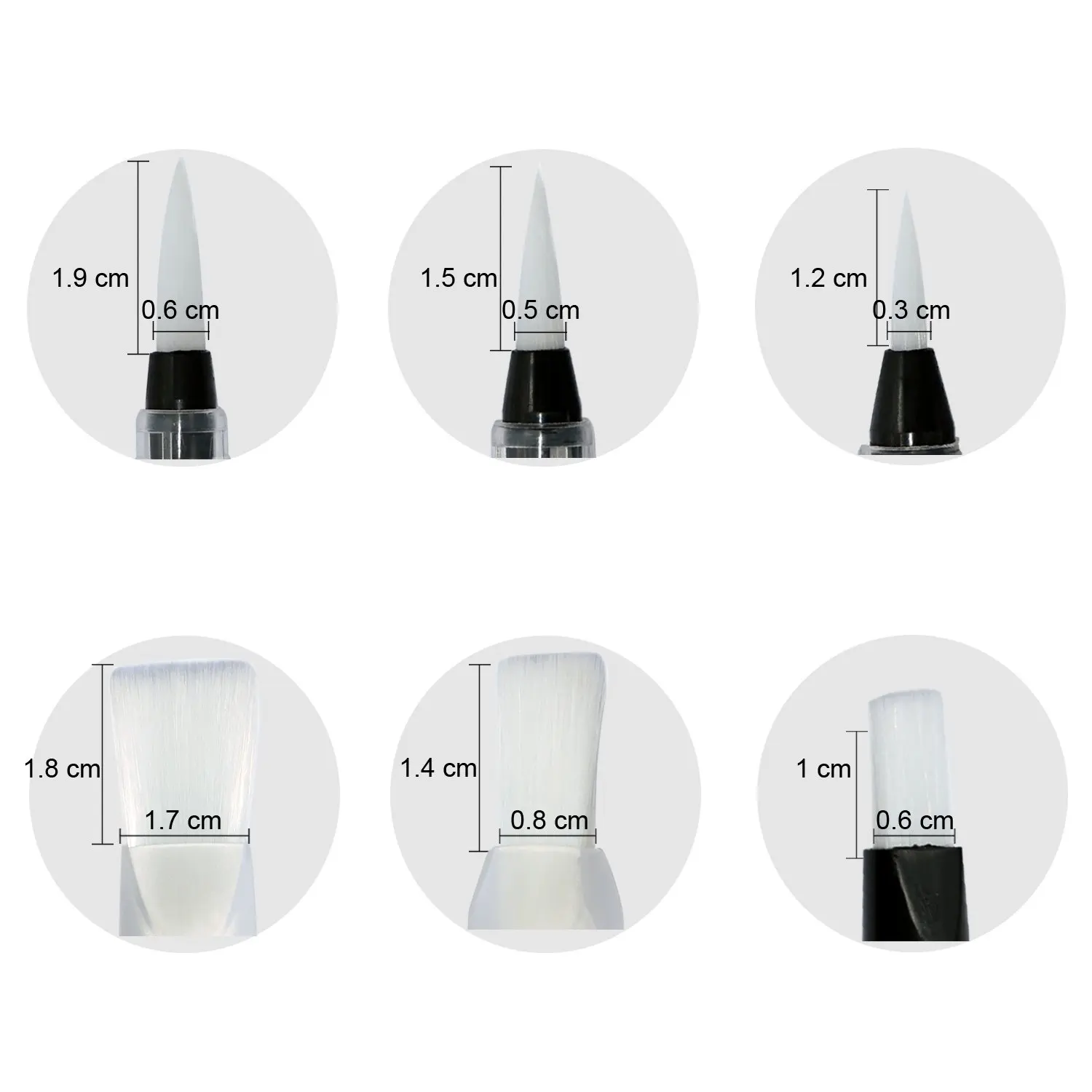 
Pack of 6 Painting Brushes Water Soluble for Art Supplies Water Brush Pen 