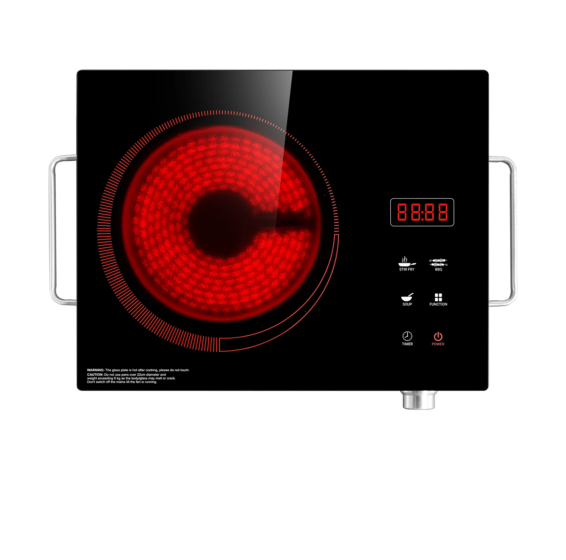 High Quality Household Electric Ceramic Stove Countertop Induction Cooker for RV German Language Coil Hotplate Surface