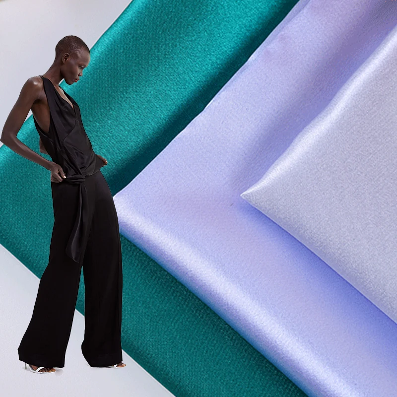 
Factory price raw chiffon textile recycled satin fabric denim pocket lining 