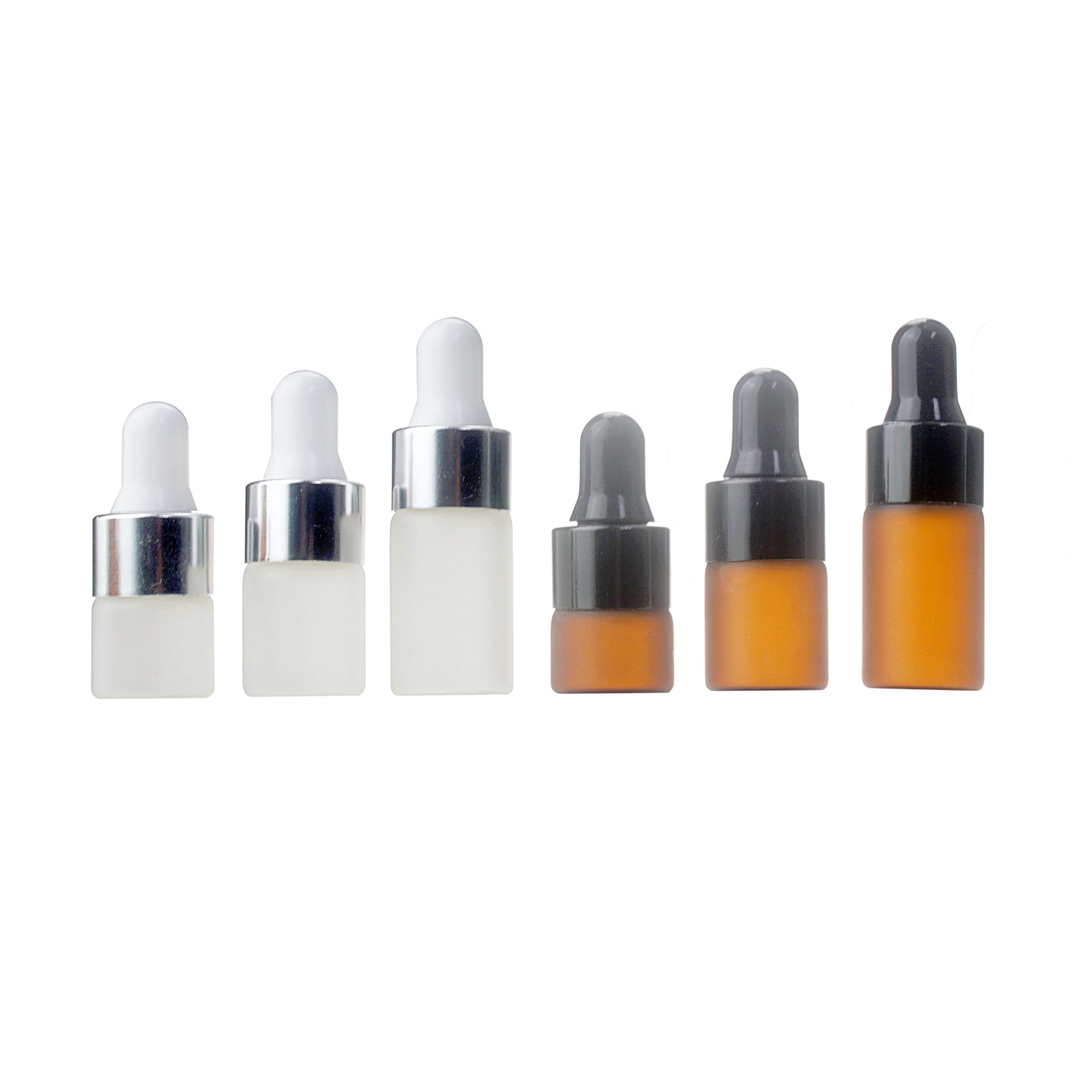 1 мл 2 мл 3 мл матовые стеклянные флаконы-капельницы для эфирного масла мини-образцы духов портативные флаконы мини флаконы для духов