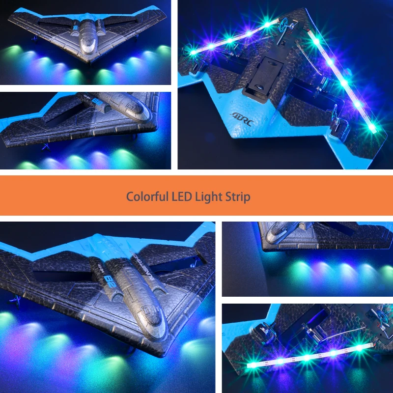 Bemay Toy 2.4GHz Radio Control Aircraft, 2CH Remote Control Ghost Airplane, Indoor and Outdoor Playing Glider Toy for Kids