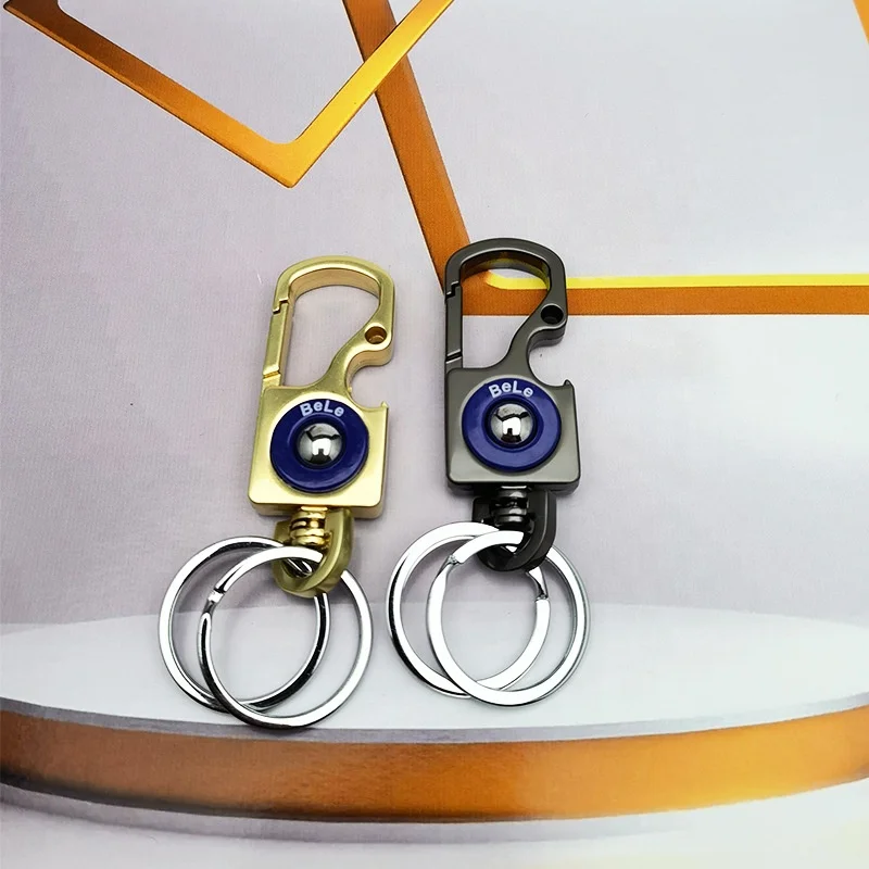 High Quality Creative Metal Keychain Anti Loss Gold Silver Plated Car Keychain