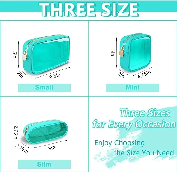 Light promotional Mini Clear Travel Organizer Bag Small Cute Makeup Zipper Pouch Purse Transparent PVC Coin Pouch Bag