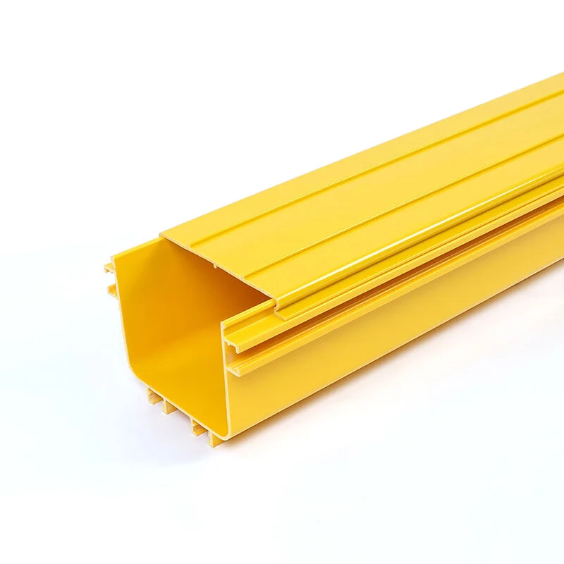 Yobest Customize  Extruded PVC Duct Yellow Plastic Fiber Optical Cable Tray Equipment Cable Trunking