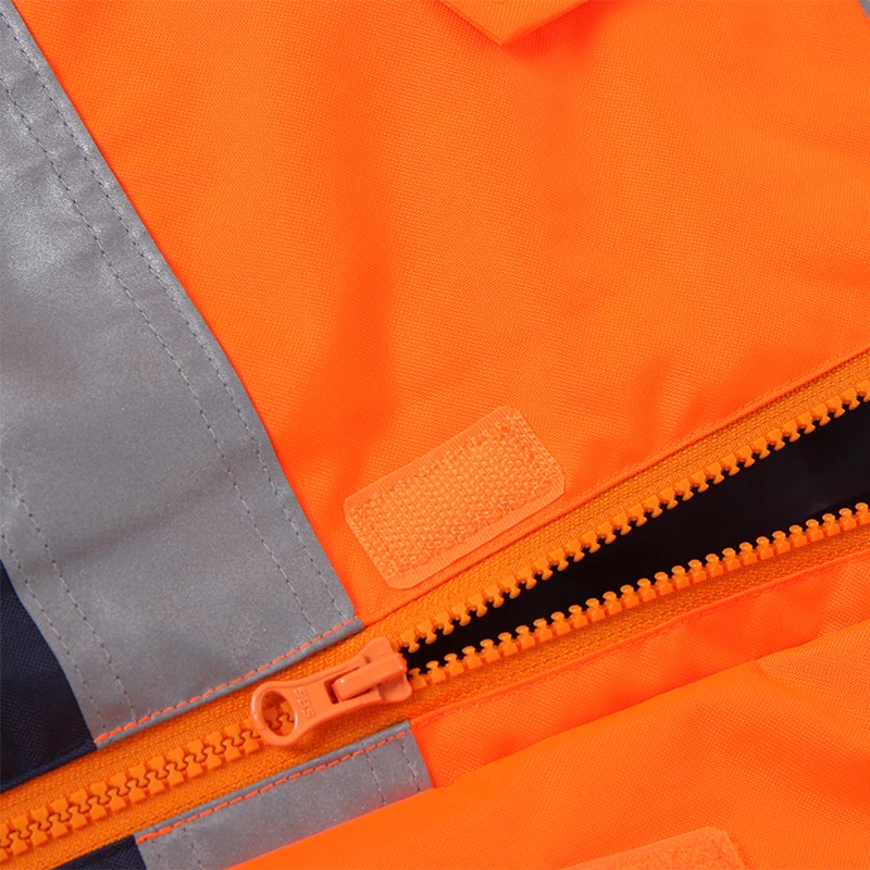 Fluorescent reflective cotton canvas work jacket to ensure safety