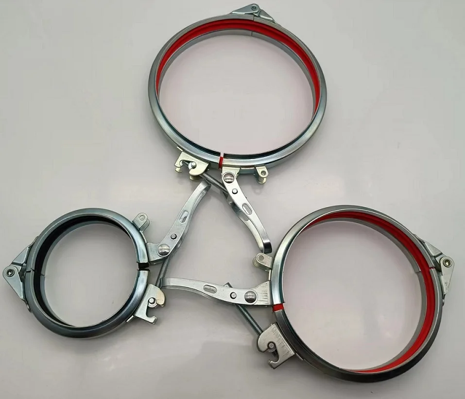 Quick release adjust ducting clamp QF ducting clamp with handle seal ducting clamp