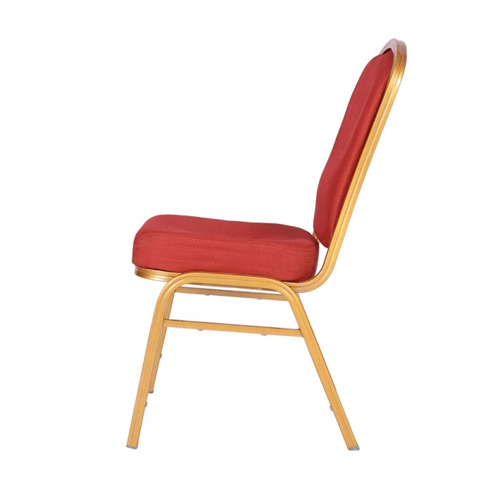 High Quality Modern Dining Chair for Hotels and Restaurants Wedding Chair Use Foam & Fabric with Thick Metal Pipe Legs