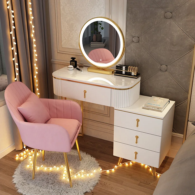 Bedroom Modern Minimalist Small Apartment Storage Cabinet Integrated Nordic Light Luxury Net Red Ins Makeup Dressing