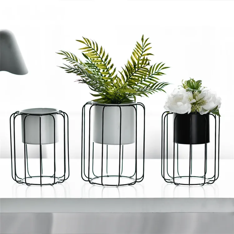 Держатель для цветов в виде скандинавского фонаря, мягкая металлическая ваза для цветов, металлическая ваза для домашнего декора