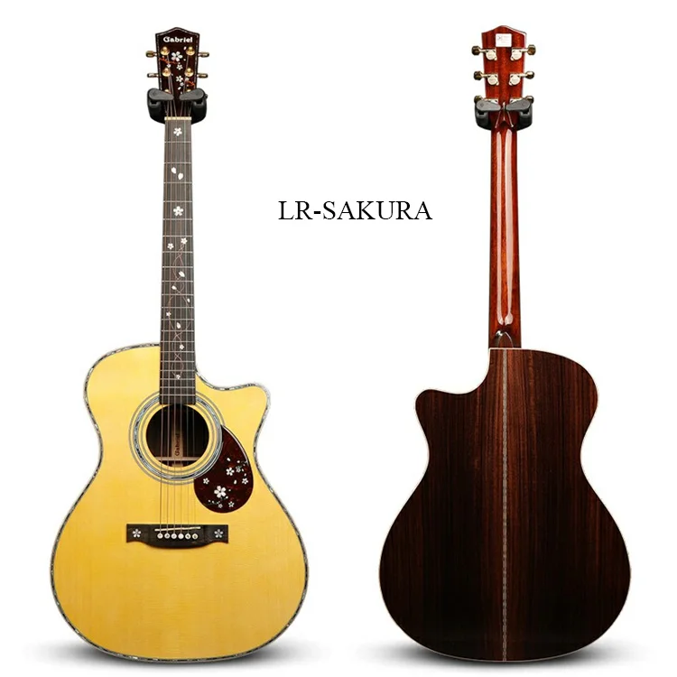 Gabriel Guitar Manufacturing 41 Inch Handmade Rosewood All Solid Wood Acoustic Guitars with case for Sale