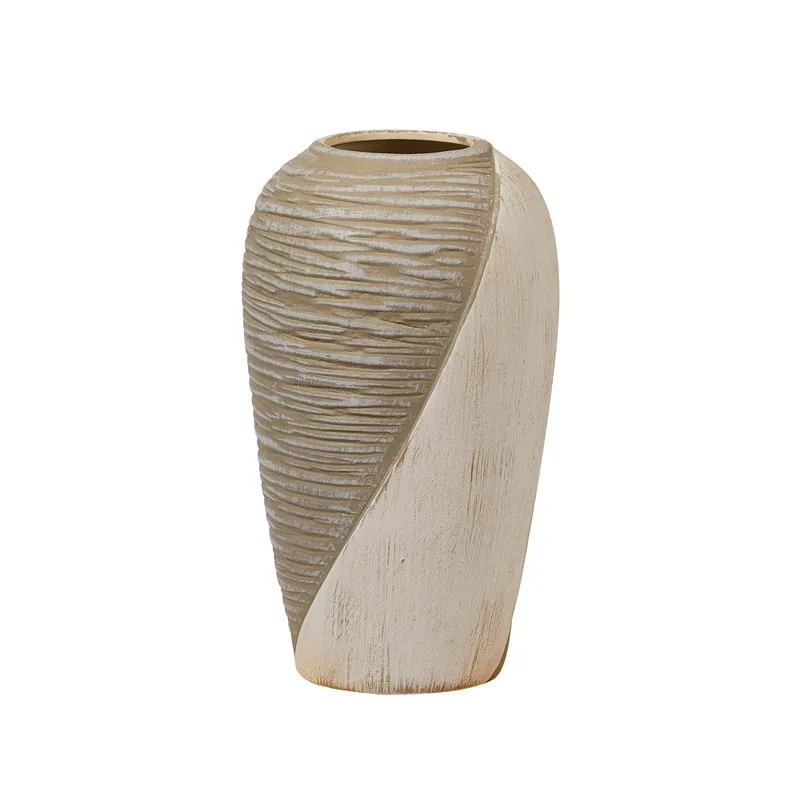 Rustic style unique floral vase retro crafts ornaments flower vase for hotel home decor