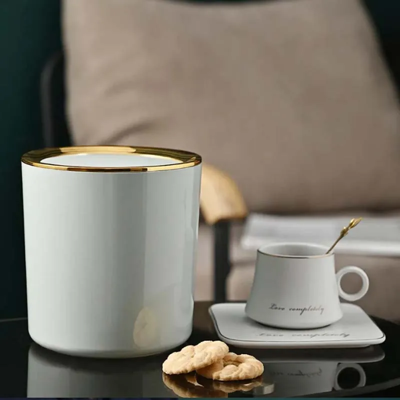 Mini Small Waste Bins Desktop Garbage Basket Home Table Plastic Trash Can Office Supplies Dustbins Sundries Barrel Box