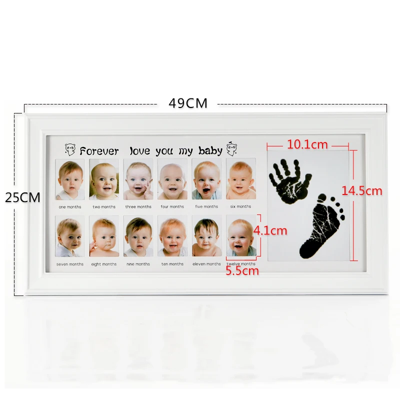 Baby Footprint  Hand print  Shadow Photo Frame Baby Shower Safe Gift shadow box picture frames
